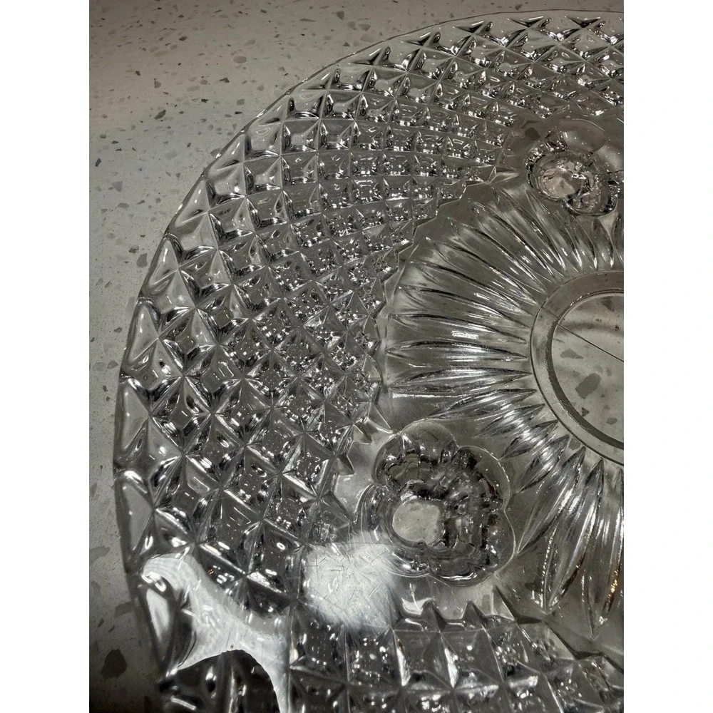 Westmoreland English Hobnail Crystal Clear Footed Bonbon Candy Dish Mid Century